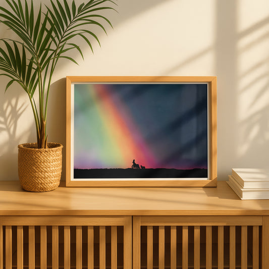 Dog Loss Art Print - “The Colour You Left Behind” Female Wheelchair User