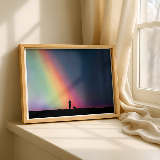 Dog Loss Art Print - “The Colour You Left Behind” Male Figure