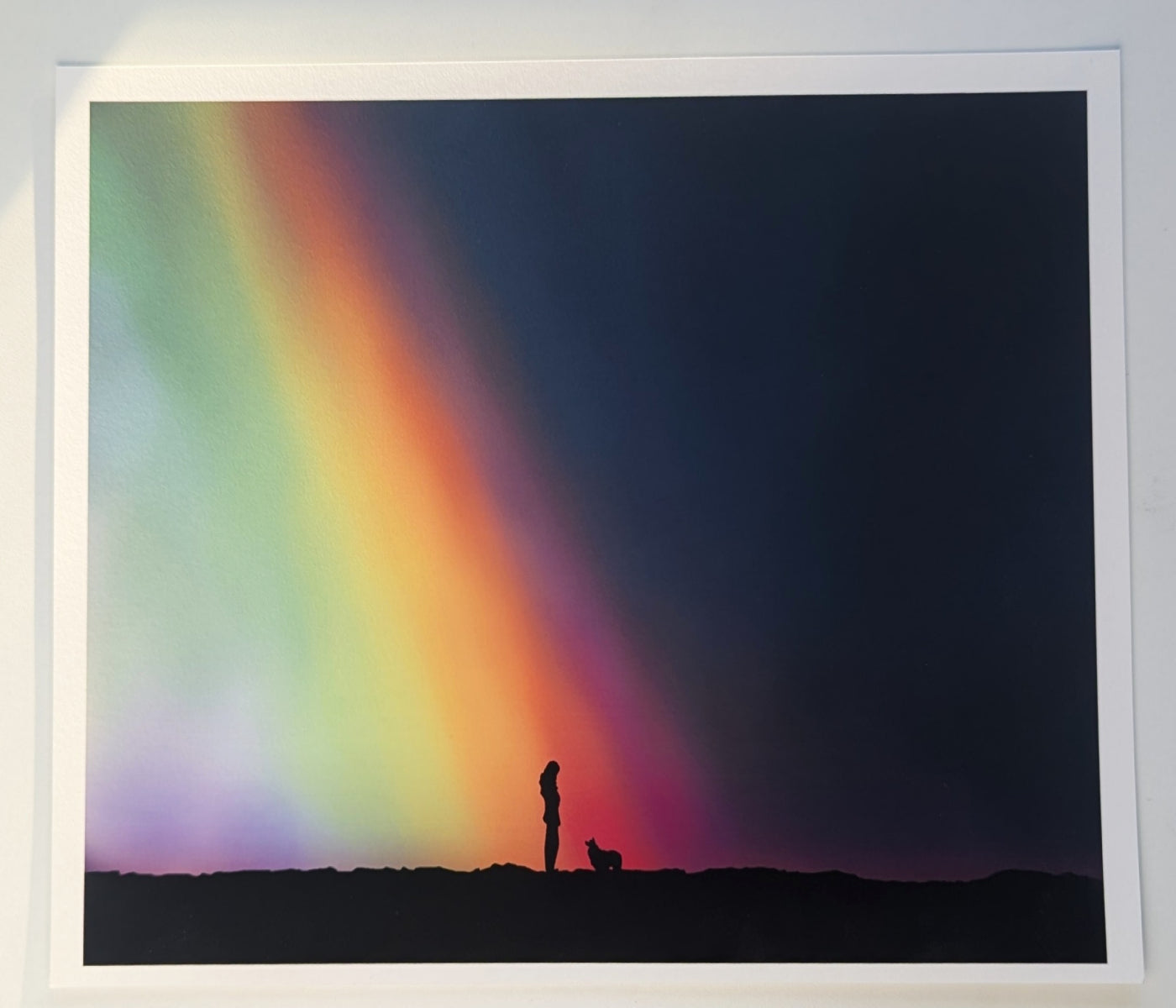 Dog Loss Art Print - “The Colour You Left Behind” Rainbow Illustration