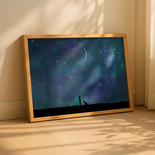 Dog Loss Art Print - “Beneath the Same Sky”