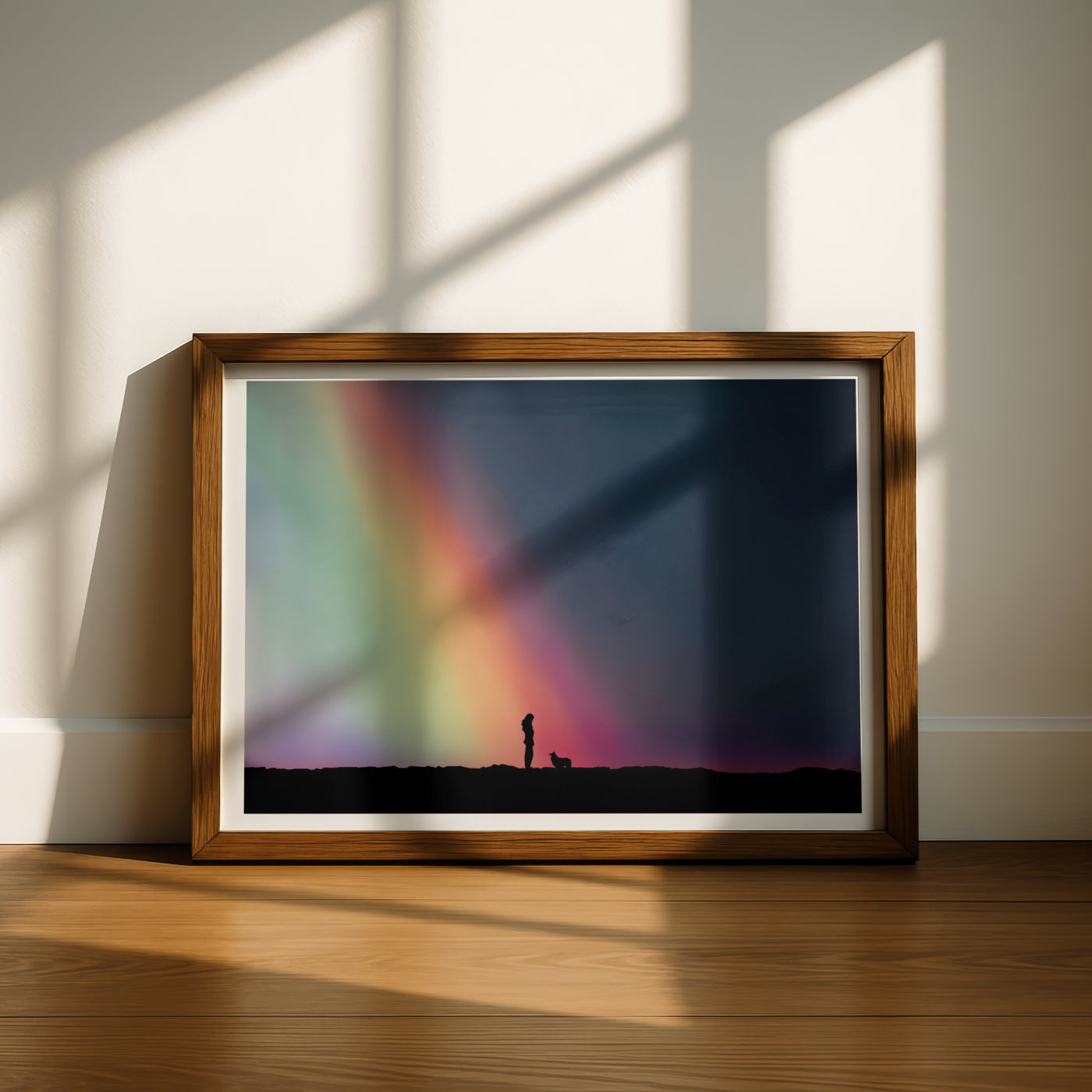 Dog Loss Art Print - “The Colour You Left Behind” Rainbow Illustration