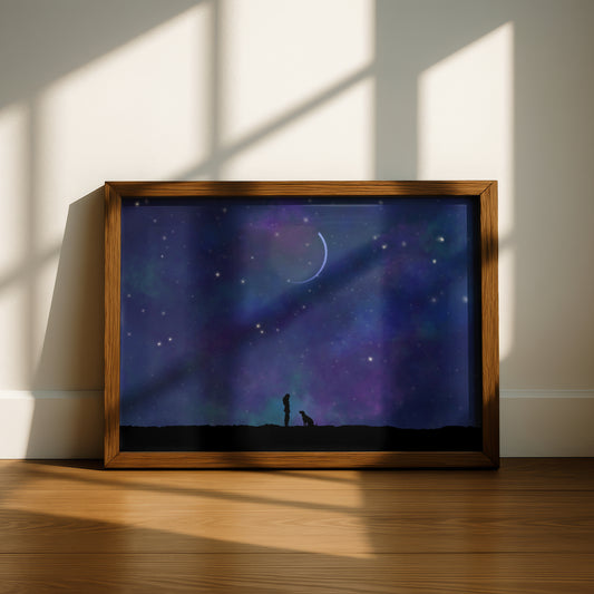 Dog Loss Art Print - “Beneath the Same Sky”