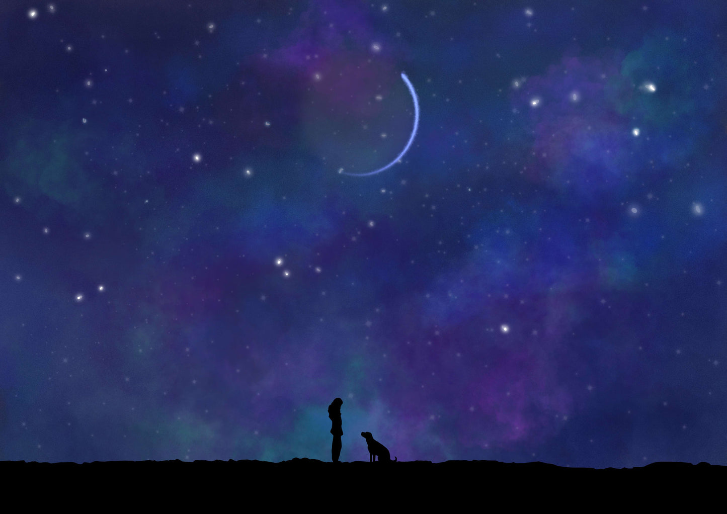 Dog Loss Art Print - “Beneath the Same Sky”