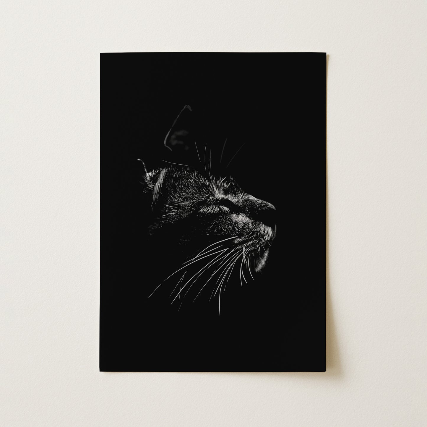 After Dark - Contemporary Cat Art Print