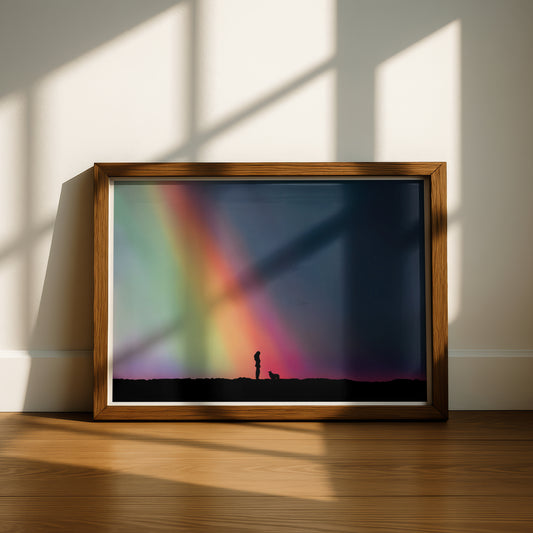 Dog Loss Art Print - “The Colour You Left Behind” Rainbow Illustration