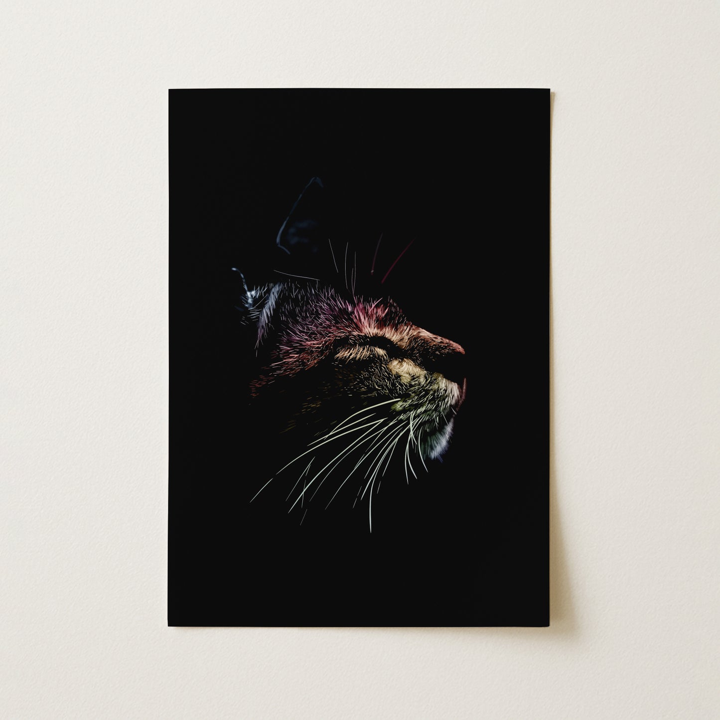 After Dark - Contemporary Cat Art Print